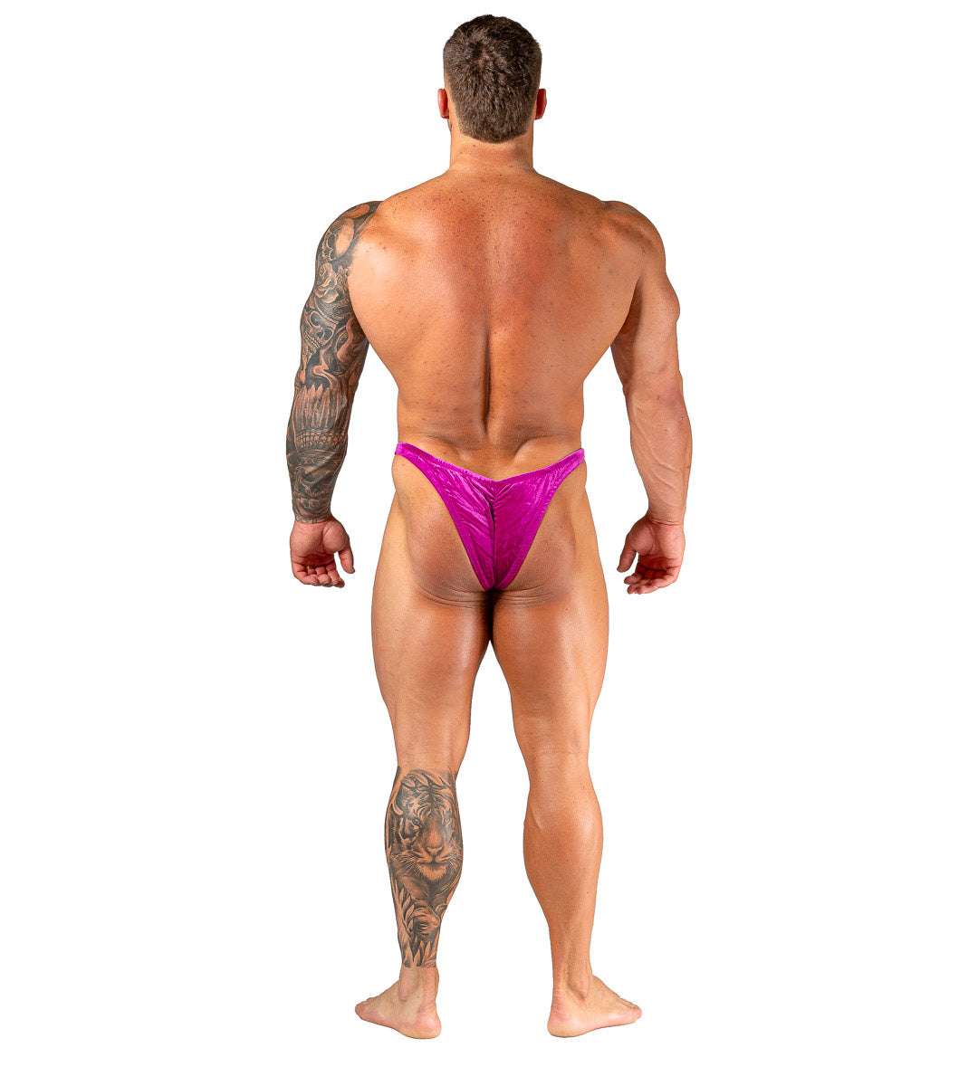 Pro Olympian Posing Trunks - Fuchsia Velvet