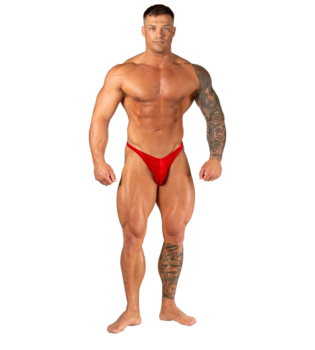 Pro Olympian Posing Trunks - Crimson Velvet